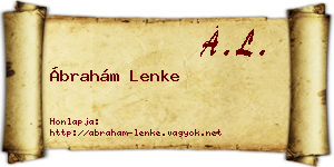 Ábrahám Lenke névjegykártya